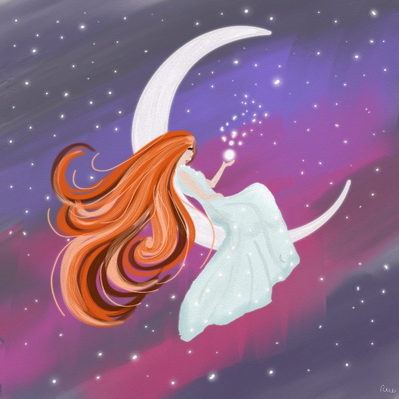 Arttober 2025, Day 17: Moon